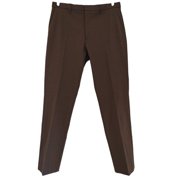 Tommy Hilfiger TH Flex Slim Fit Rayon Dress Pants in Brown, Size 38W X 34L, NWT - Picture 1 of 8